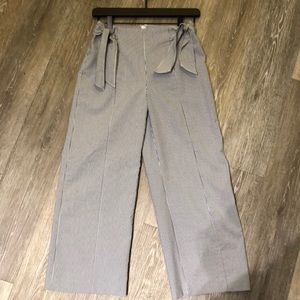 Cece Stripe Seersucker Side Bow Pants size 00